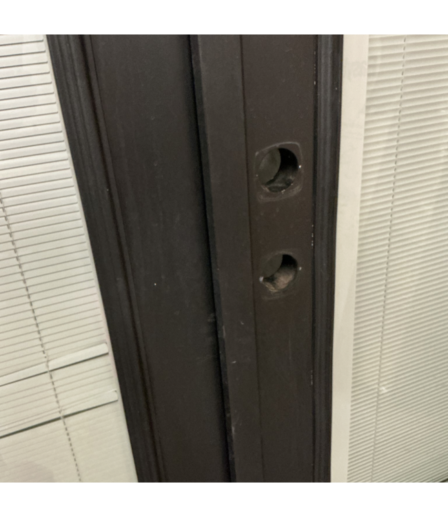 57721 95 X 79  Black Prehung Ext. Double Door W/ Side Light