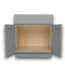 57729 Overlake Gray Sink Base Cabinet