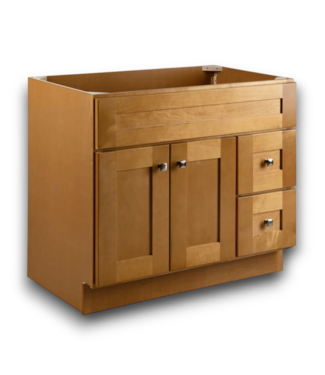Bud's Warehouse 57736 36'' Modern Birch Bathroom Vanity Base Cabinet