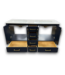 57737 Navy Blue Double Bathroom Vanity With Brushed Gold