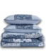 57742 American Vintage Floral Blue 3-piece King Quit Set