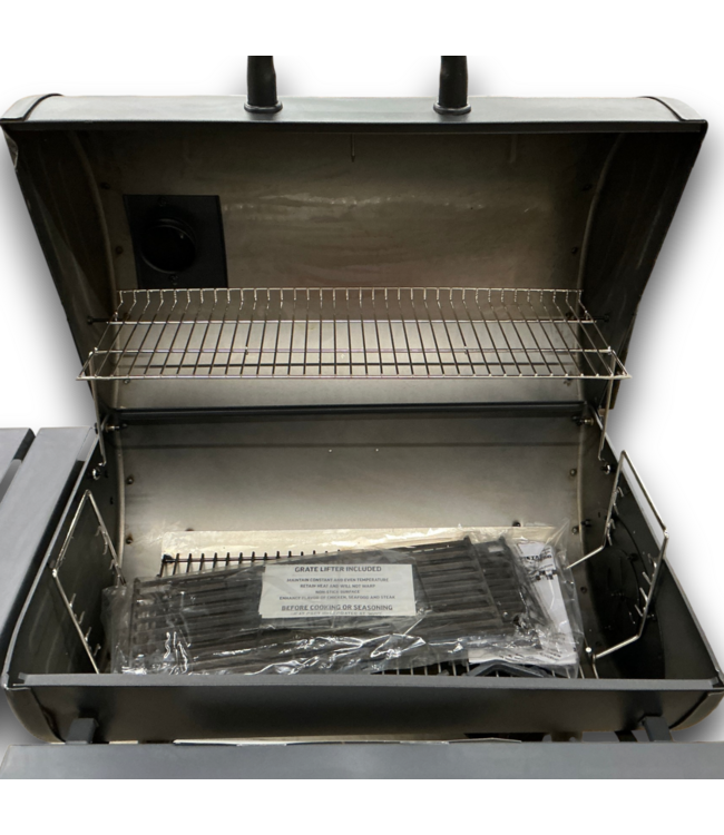 57743 30'' Super Pro Charcoal Grill Black Barrel Grill