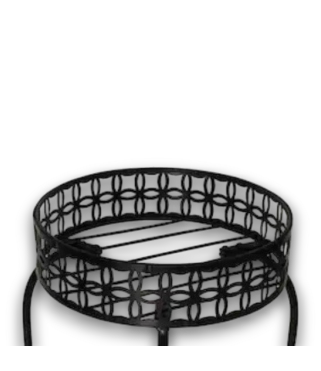 57750 Black Round Steel Plant Stand