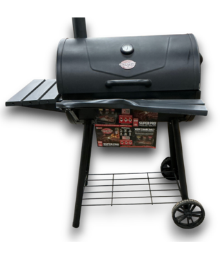 Bud's Warehouse 57743 30'' Super Pro Charcoal Grill Black Barrel Grill