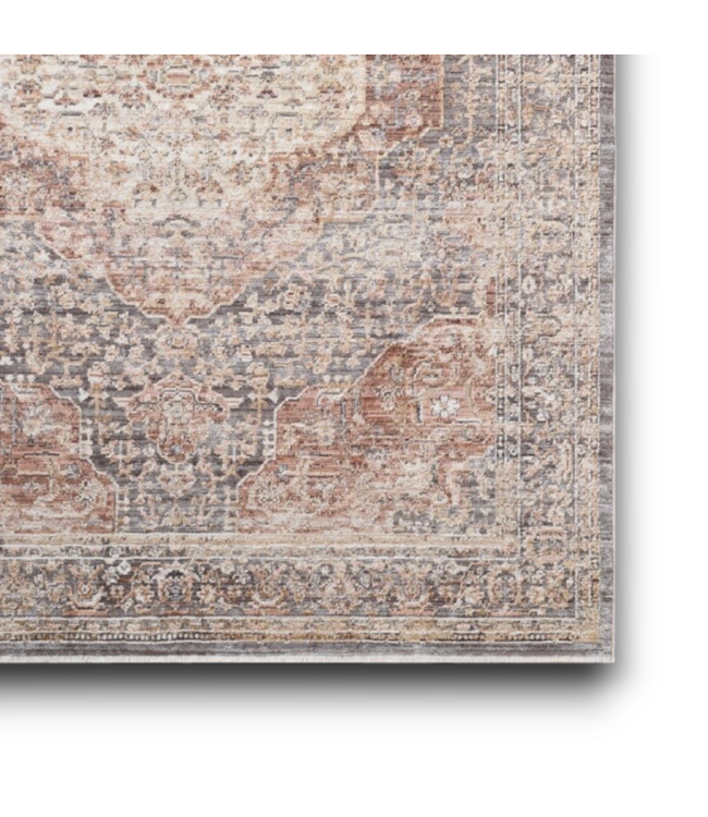 57755 Flatweave Orange Brown Rectangular Medallion Area Rug