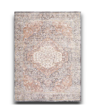 Bud's Warehouse 57755 Flatweave Orange Brown Rectangular Medallion Area Rug