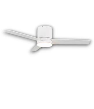 Bud's Warehouse 57756 White Led Flush Mount Propeller Ceiling Fan With Remote