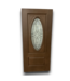 57766 36 X 80 Brown Decorative Oval Glass Exterior Door
