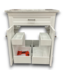 57770 Roveland White Bathroom Vanity With Natural Carrera Top