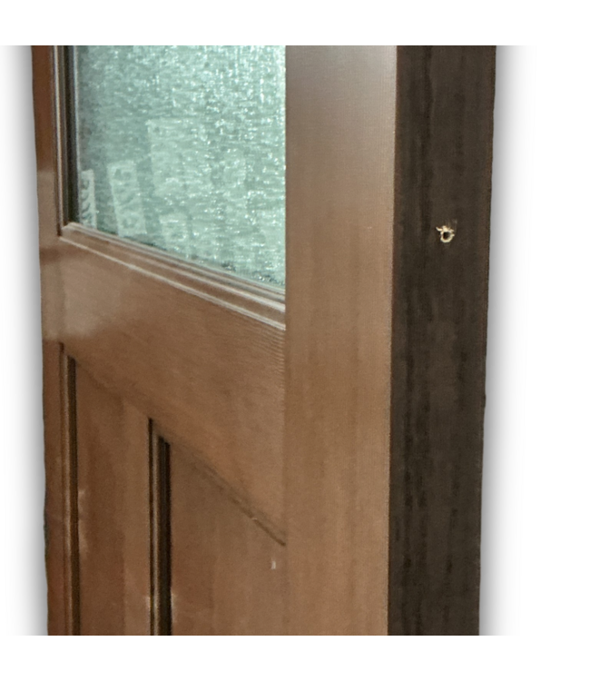 57779 36 X 80 Brown 1/3 Obscure Light Exterior Door Slab