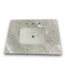 57768 Roveland White Vanity With Natural Carrera Top And Backsplash