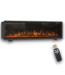 57796 72” W Black Wall Electric Fireplace With Remote