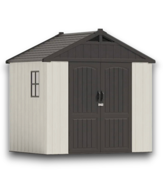 Bud's Warehouse 57787 Kick-it White Gable Roof Plastic Resin Storage Shed