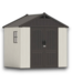 57787 Kick-it White Gable Roof Plastic Resin Storage Shed