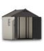 57787 Kick-it White Gable Roof Plastic Resin Storage Shed