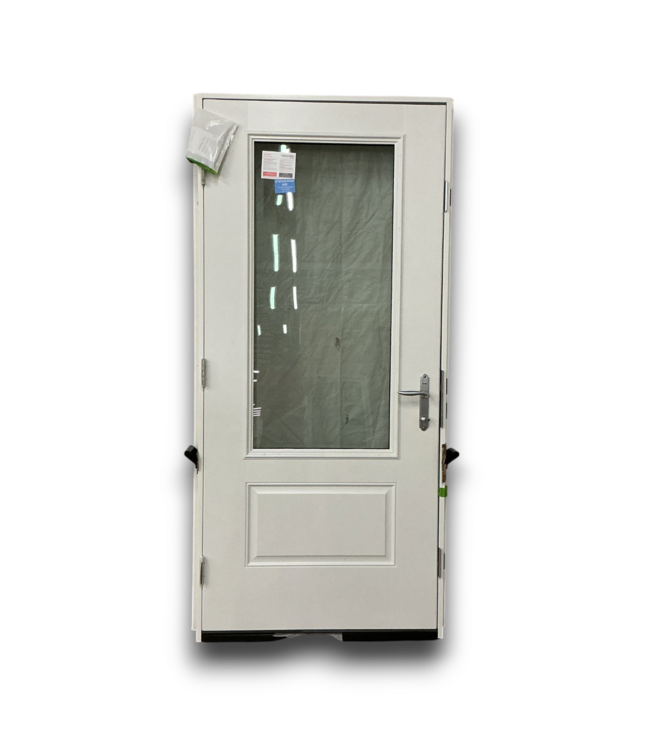 57805 36 X 80 White Prehung 2/3 Light Exterior Door