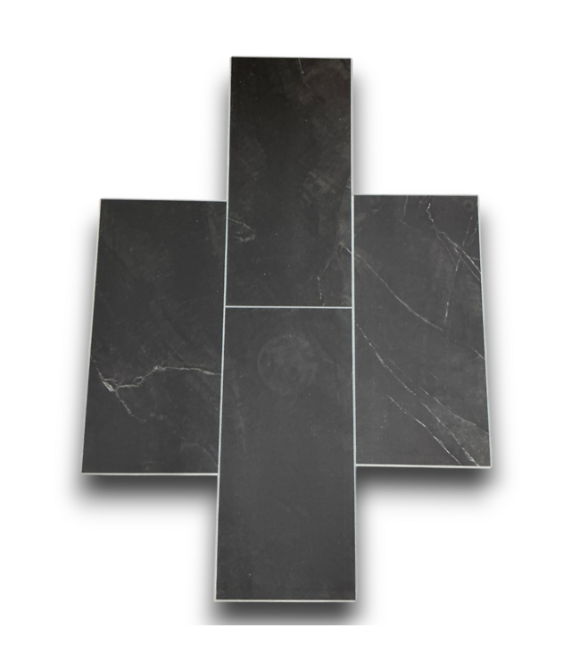 57815 89.5 Sq. Ft. Black Ice Matte Stone Look Wall Tile