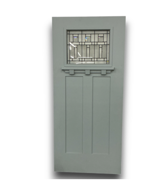 Bud's Warehouse 57819 36 X 80 Light Blue 1/3 Glass Exterior Door Slab