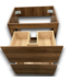 57822 Dark Brown Freestanding Vanity Without Top