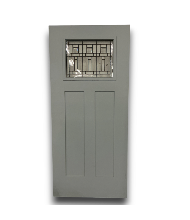 57819 36 X 80 Light Blue 1/3 Glass Exterior Door Slab