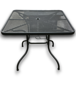 Bud's Warehouse 57838 Black Steel Square Patio Dining Table