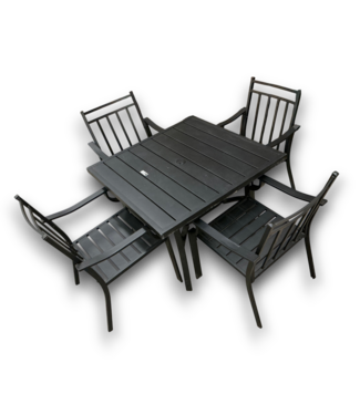 Bud's Warehouse 57842 Ashton 5-piece Black Patio Dining Set