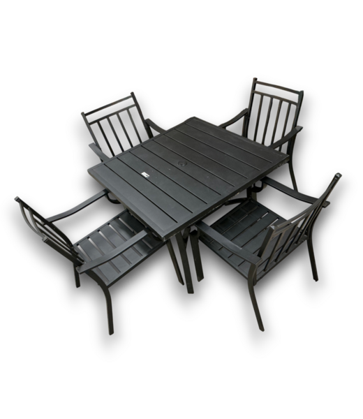 Bud's Warehouse 57842 Ashton 5-piece Black Patio Dining Set