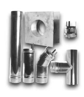Bud's Warehouse 57852 Silver Aluminum Wall-mounted Garage Heater Vent Kit