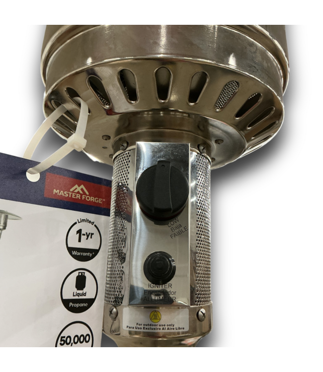 57831 Stainless Steel Liquid Propane Patio Heater 48000-btu
