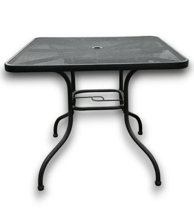 57838 Black Steel Square Patio Dining Table