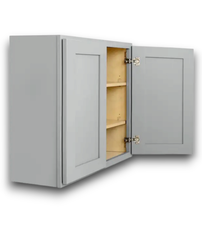 57869 Overlake Gray Cabinet Recessed Panel Shaker
