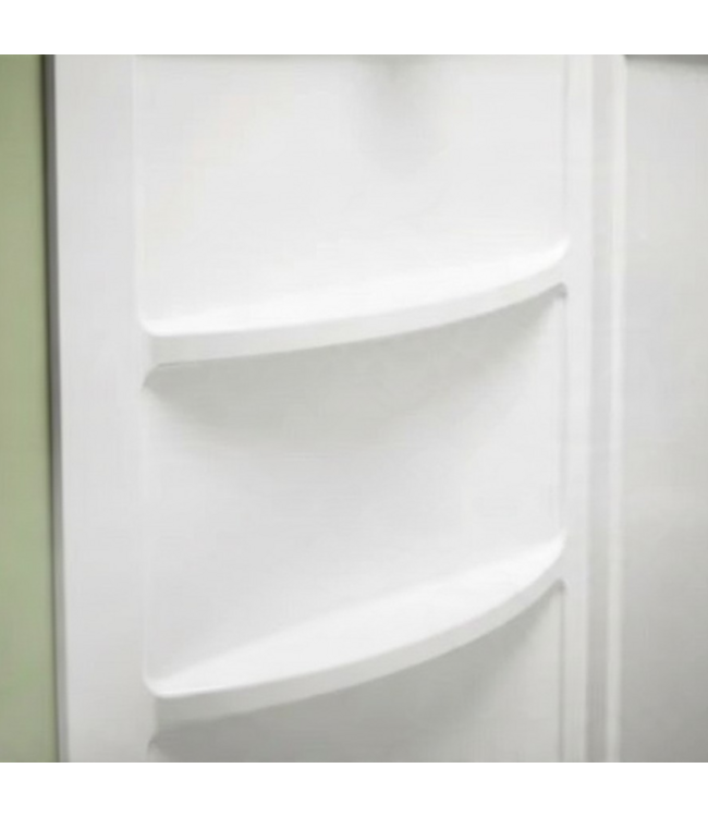 57868 2-60x29x58 White 3 Pcs Bathroom Wall Kit