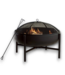 57863 28” Steel Round Portable Wood Burning Fire Pit