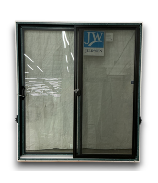 Bud's Warehouse 57854 71 X 80 White & Black Vinyl Sliding Patio Door