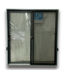 57854 71 X 80 White & Black Vinyl Sliding Patio Door