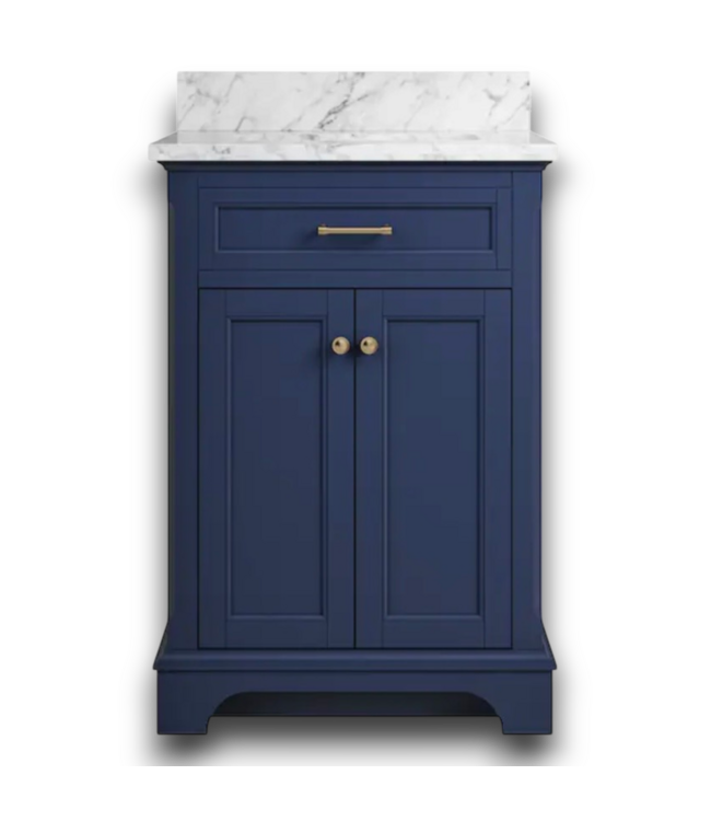 57834 Royal Navy Single Sink With Carrara Naturel Marble Top