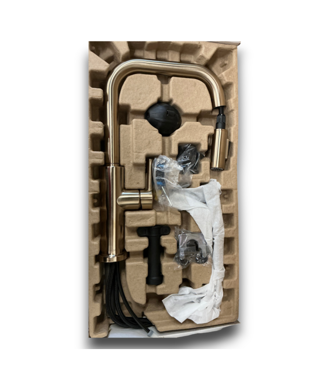 57874 Champagne Bronze Single Handle Pull-down Sprayer Faucet
