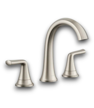 Bud's Warehouse 57876 Brushed Nickel Widespread 2-Handle Bath Sink Faucet With Drian