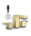 57879 2 Handle Gold Brushed Bathroom Faucet