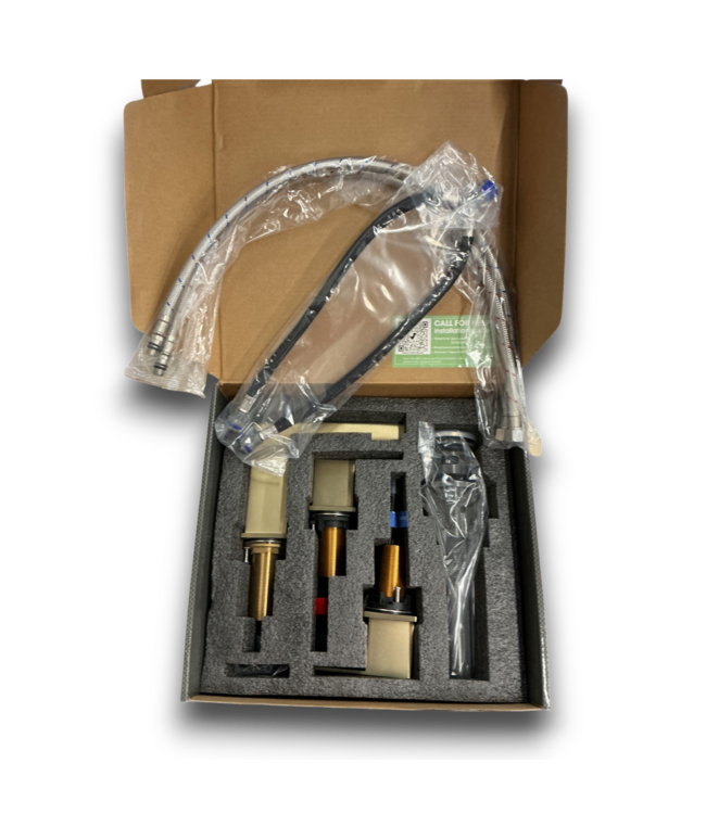 57879 2 Handle Gold Brushed Bathroom Faucet