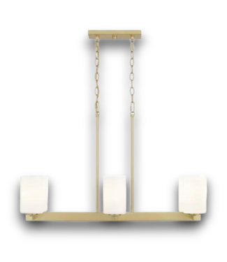Bud's Warehouse 57889 6-light Brushed Gold Etched Glass Steel Chandelier