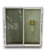 57888 72 X 76 White Vinyl Obscure Glass Patio Door