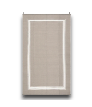 Bud's Warehouse 57918 Grey Taupe Polyester Rectangle Outdoor Reversible Area Rug