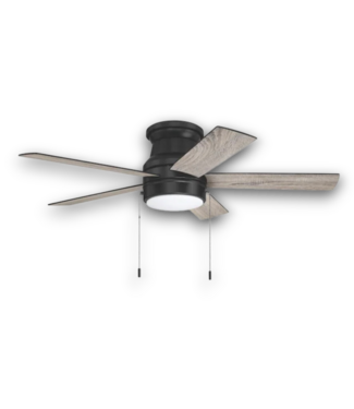 Bud's Warehouse 57903 44'' Matte Black Led Flush Mount Ceiling Fan