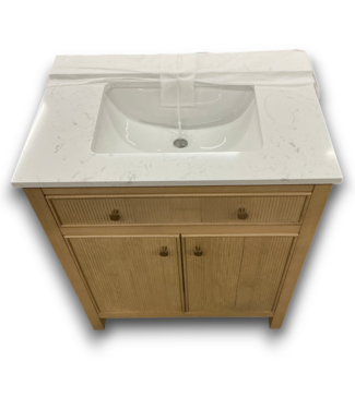 Bud's Warehouse 57911 30'' Sandbanks White Oak Single Sink Vanity