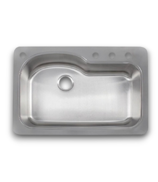 Bud's Warehouse 57925 Kinetic Drop-in Or Undermount Stainless Steel Kitchen Sink
