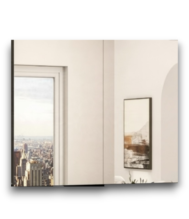 57928 Large Black Medicine Cabinet Mirror