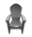 57936 Patio Charcoal Resin Chair With Slat Seat