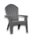 57936 Patio Charcoal Resin Chair With Slat Seat