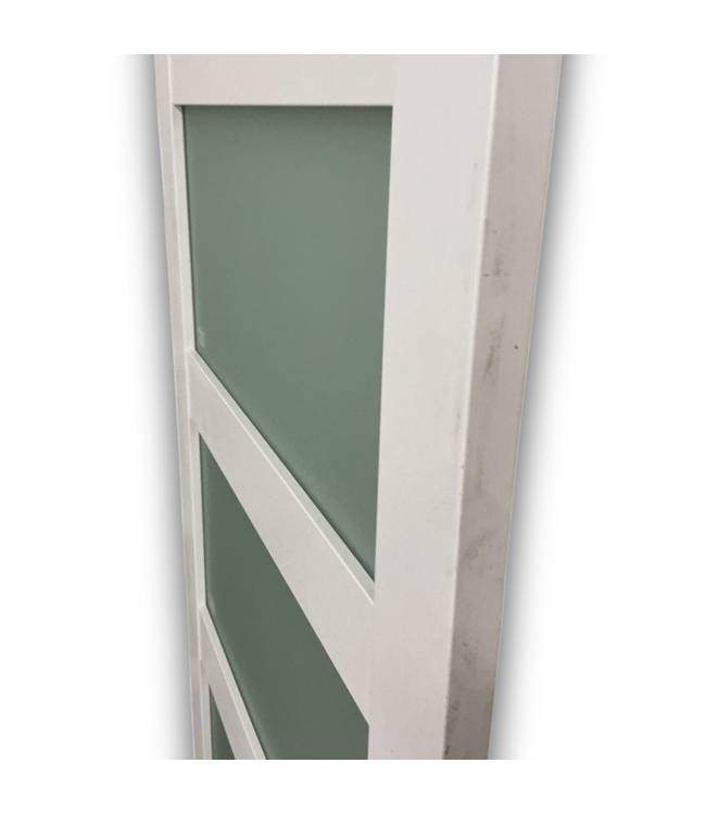 57937 37 X 84 White Obscure 4 Glass Barn Door